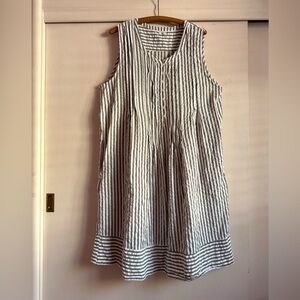 Tulip Cotton Seersucker Stripe Sleeveless Dress XXL